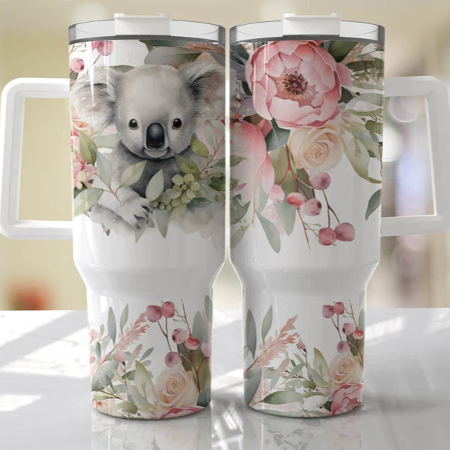 Koala Floral Tumbler (3 Cup Options)