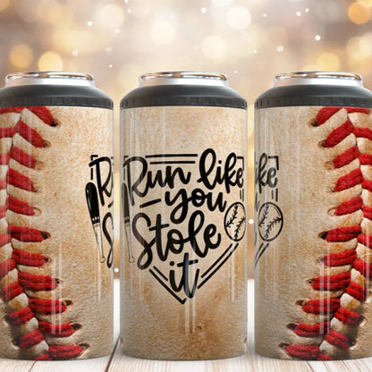 Run Like You Stole It Baseball Can Cooler